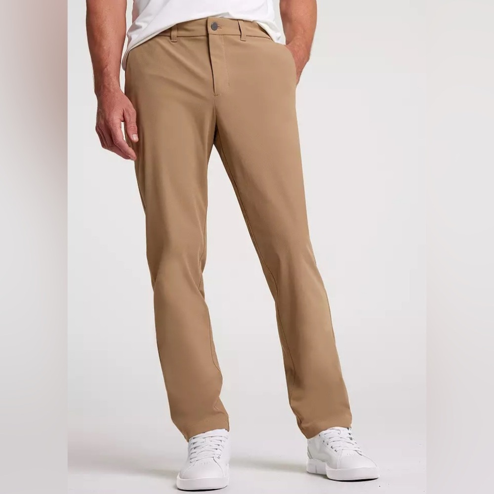 VRST Men's Limitless Athletic Fit Chino Pant Tan Pants, size 33x30